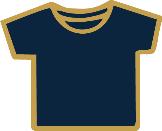 Logo of a blue t-shirt.